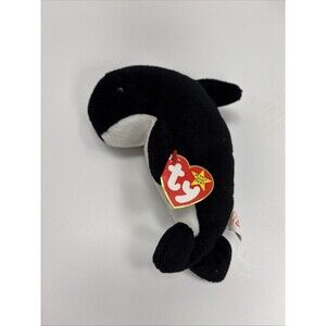 1996 Ty Beanie Baby Echo the Dolphin Waves the Whale Tag Style 4180 Oddity Error